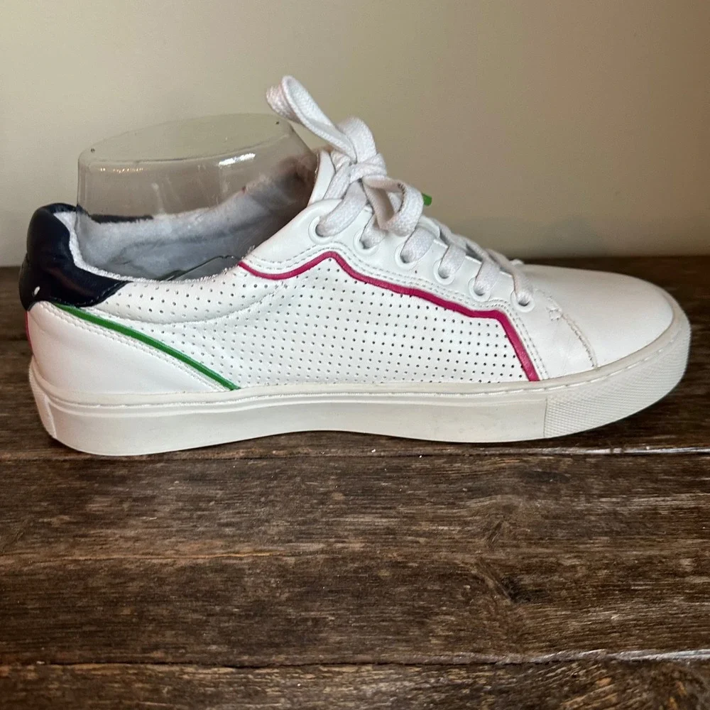 Kate Spade Brynn White Leather Sneakers‎ US 7.5 Casual Shoes Tennis